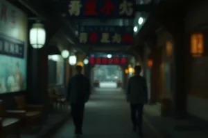 精品视频本期主推片单封面，夜色中的港湾与长镜头取景框