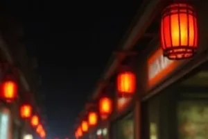 《旧唱片行》店内一角，黑胶封套沿木架排开