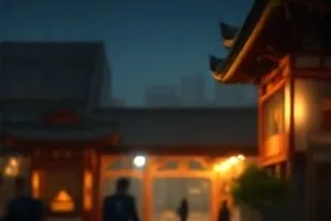 《雾港十二时》夜景长镜头，港口灯塔与货轮剪影